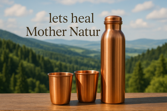 Premium Copper Bottle & Glass Gift Set â The Perfect Sustainable Gift for Wellness and Festivities - Sama Homes