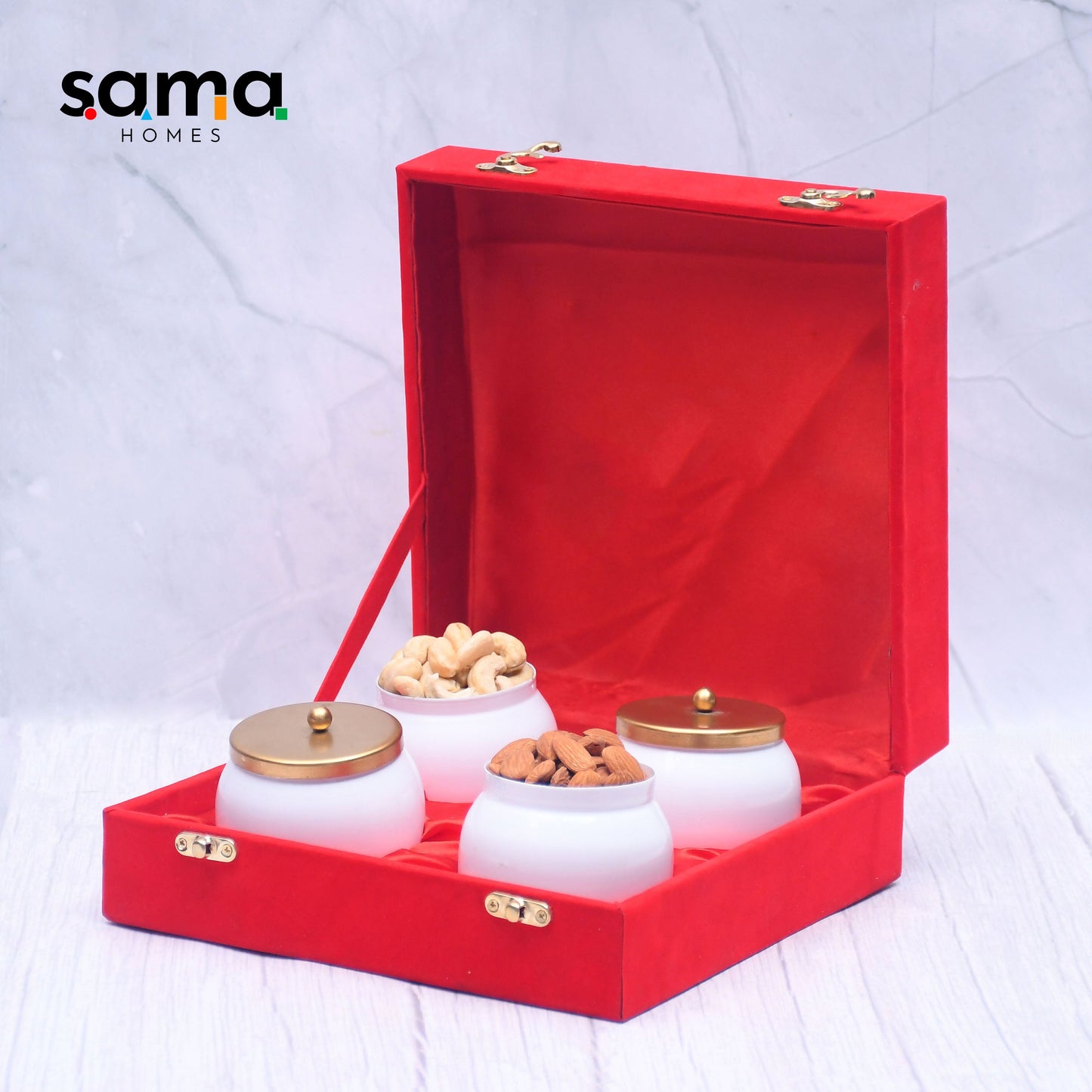 Dry fruits Jar Containers - Royal Gifting Box Pack of 2 and 4 - Sama Homes
