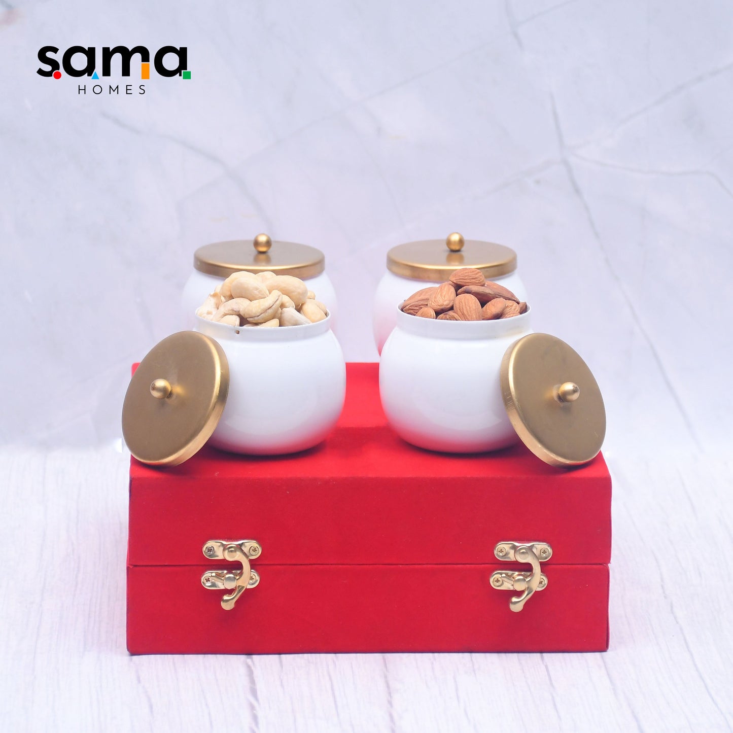 Dry fruits Jar Containers - Royal Gifting Box Pack of 2 and 4 - Sama Homes