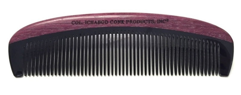 Col. Conk Violet Sandalwood Horn Comb - 5" Anti-Static