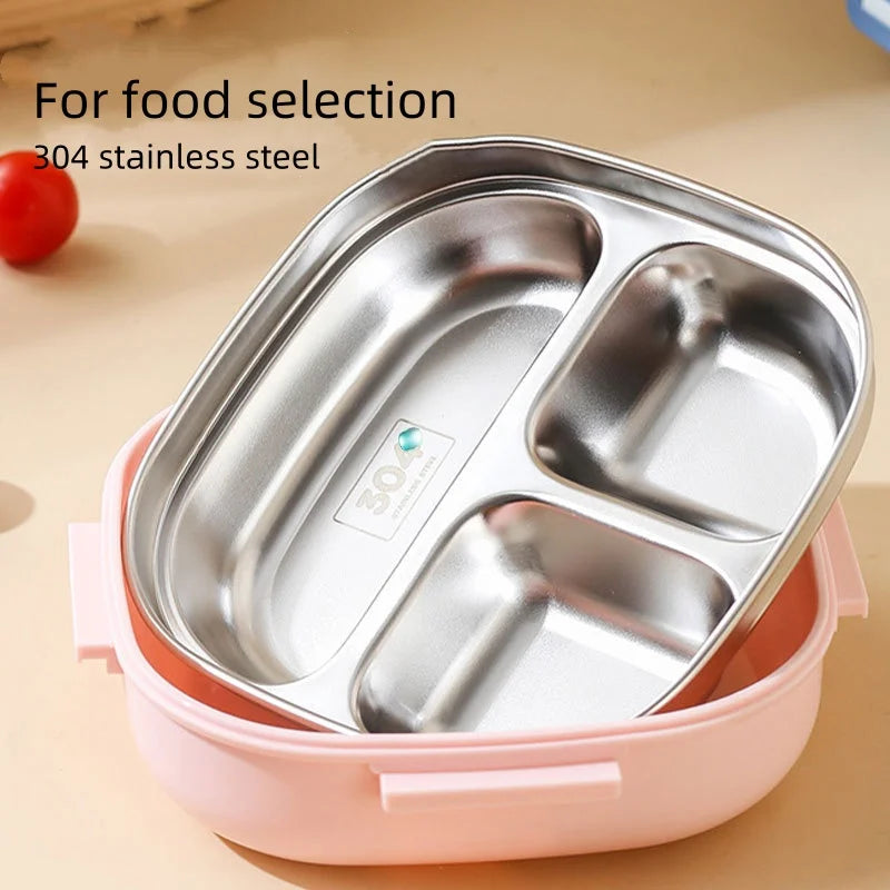 New Arrival Bpa-free Stainless Steel Lunch Box Korea Silicone Lid Eco-friendly Children's Dishwasher Bento Box Storage