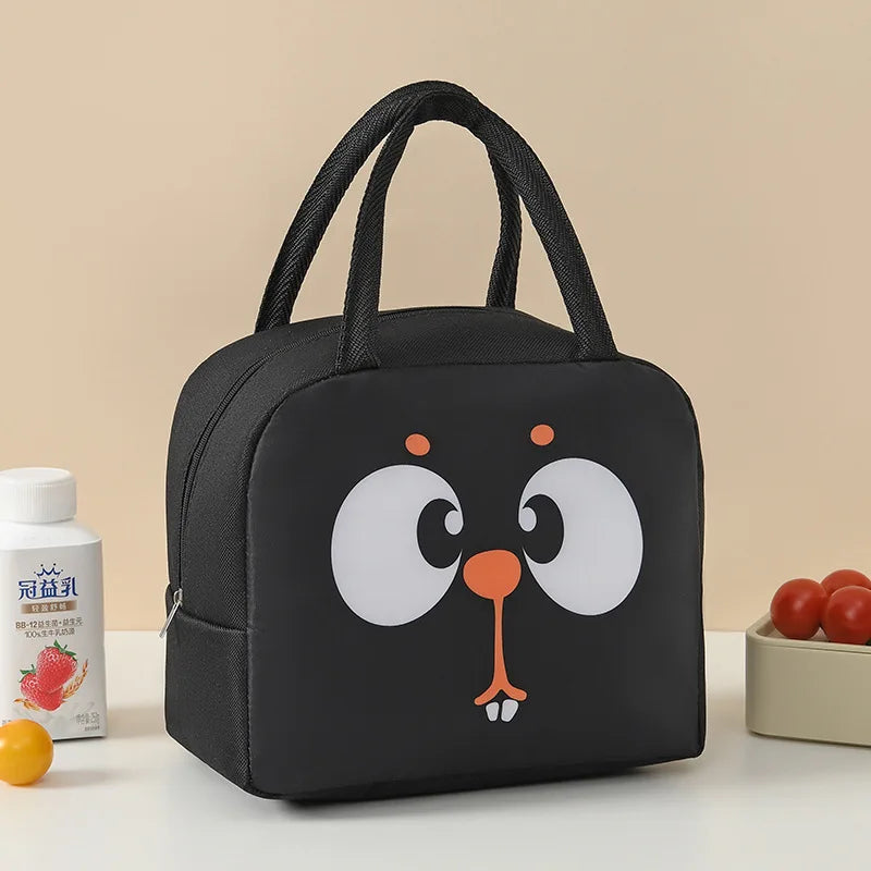 Cute Cartoon Waterproof Large Capacity Lunch Bag Lunch Box Storage Bag Unisex
