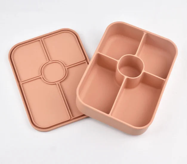1100ml BPA Free Microwavable Silicone Food Container Storage Heat-resistant Bento Lunch Box Colorful for Adult
