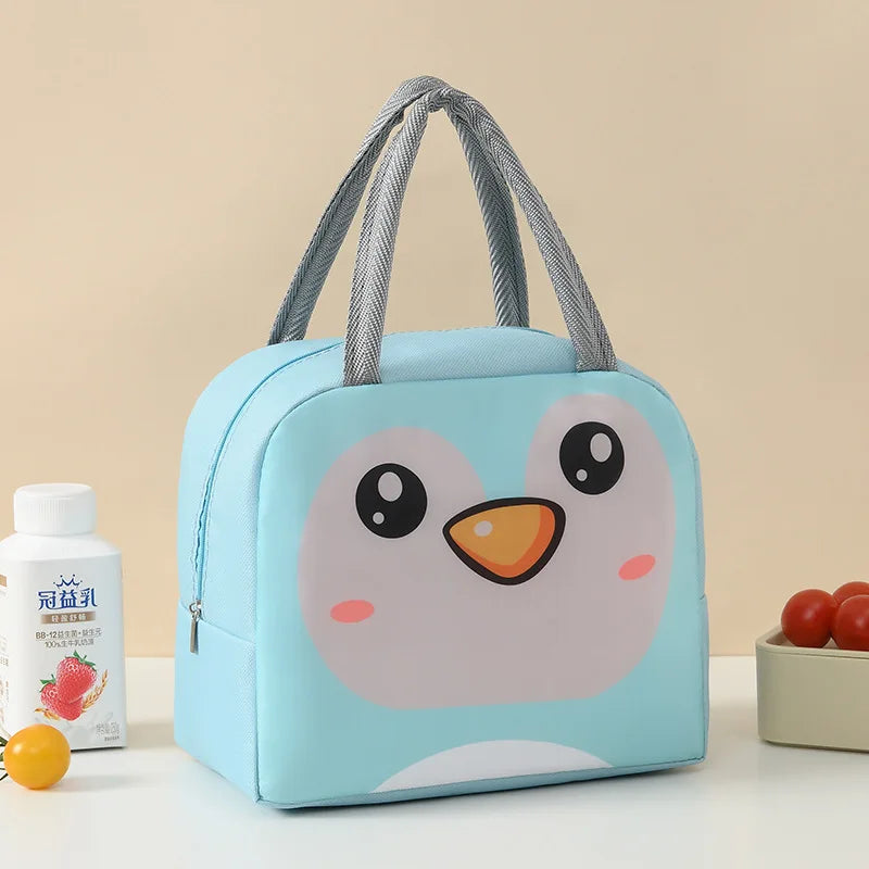 Cute Cartoon Waterproof Large Capacity Lunch Bag Lunch Box Storage Bag Unisex