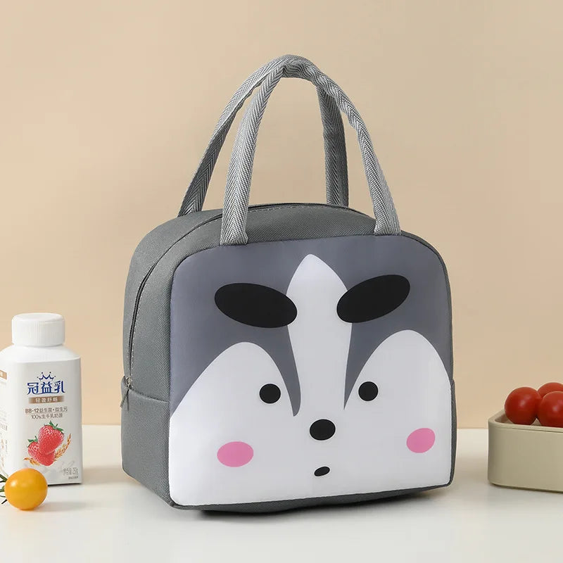 Cute Cartoon Waterproof Large Capacity Lunch Bag Lunch Box Storage Bag Unisex
