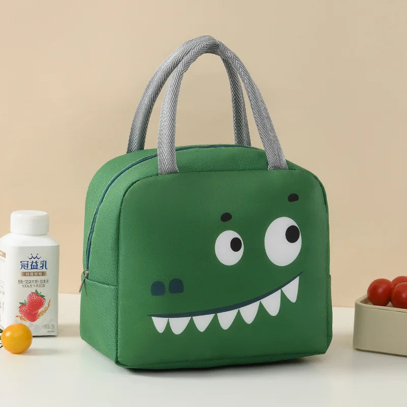 Cute Cartoon Waterproof Large Capacity Lunch Bag Lunch Box Storage Bag Unisex