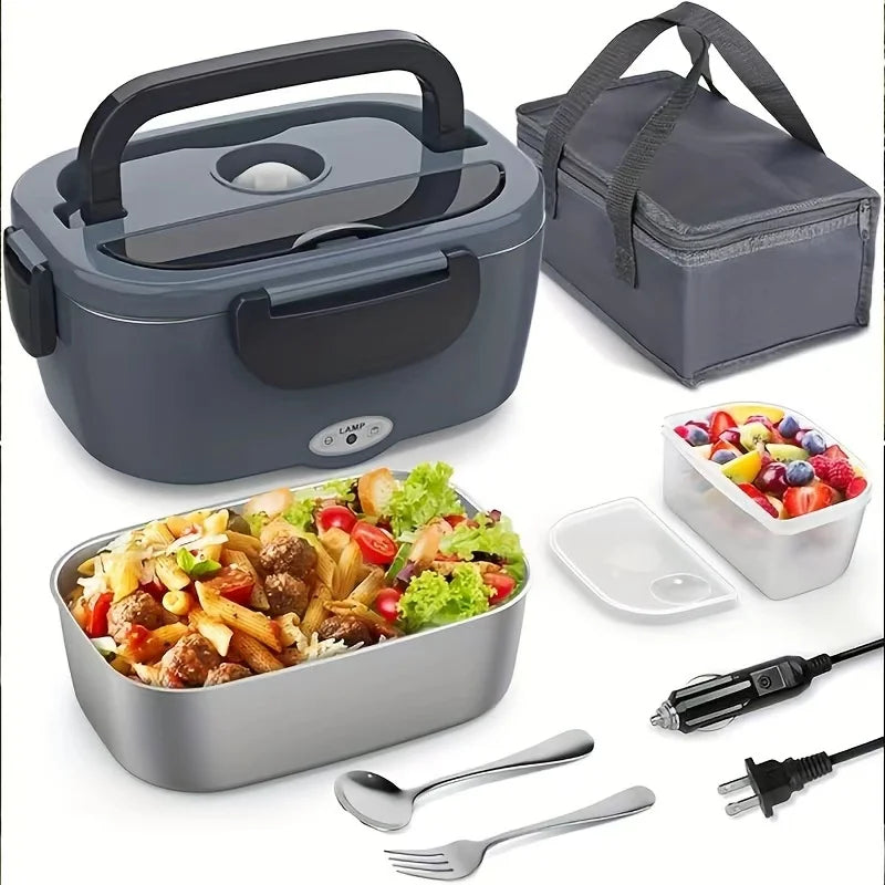 Portable Electric Lunch Box | 1.3–1.5L Stainless Steel Food Heater, Leakproof Design for Canada & Cold Climates