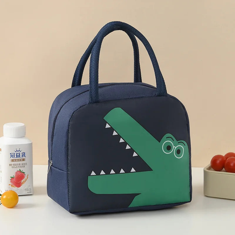 Cute Cartoon Waterproof Large Capacity Lunch Bag Lunch Box Storage Bag Unisex