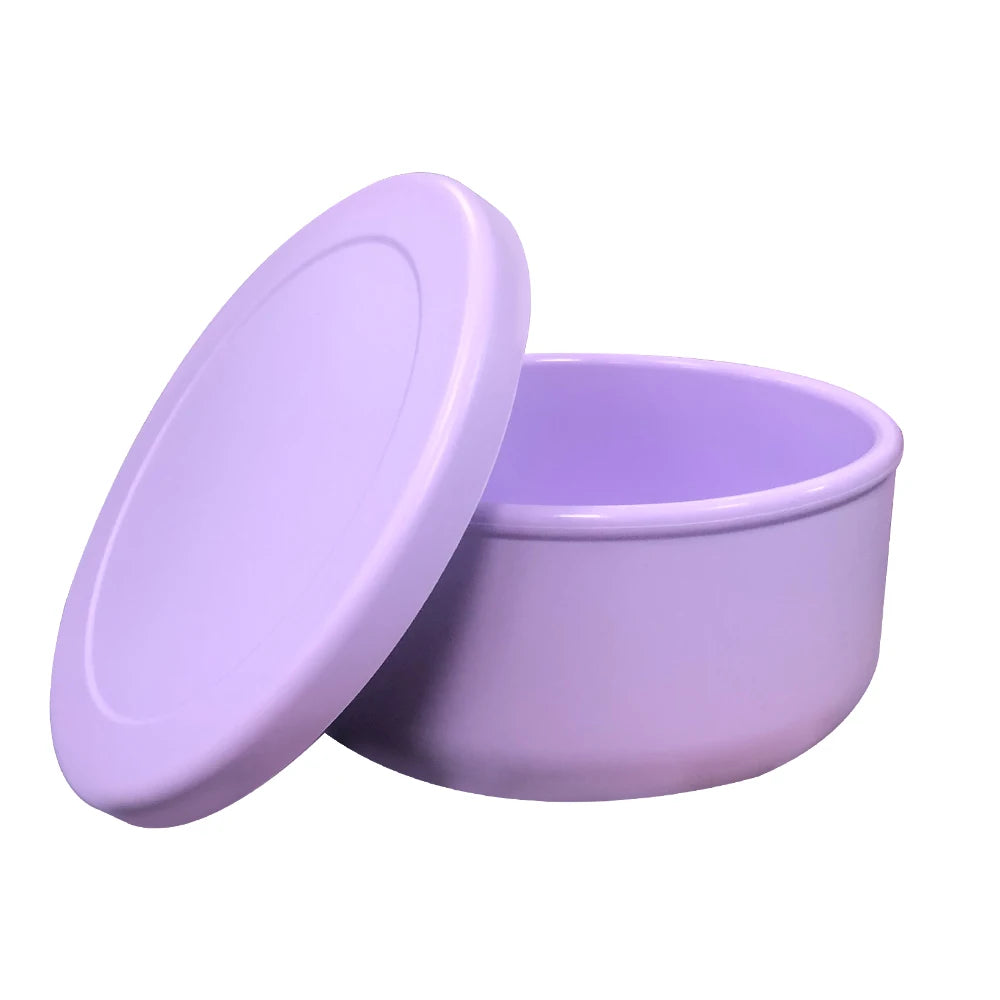 Wholesale Ready Stock Eco-Friendly Silicone Crisper Bowl Cover Microwave Oven Heating Office Lunch Box Tableware Set Bowl Cup