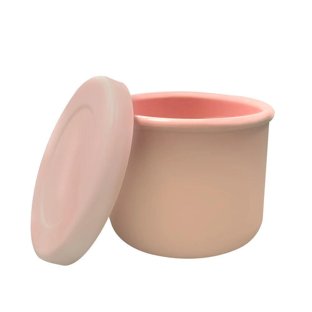 Wholesale Ready Stock Eco-Friendly Silicone Crisper Bowl Cover Microwave Oven Heating Office Lunch Box Tableware Set Bowl Cup