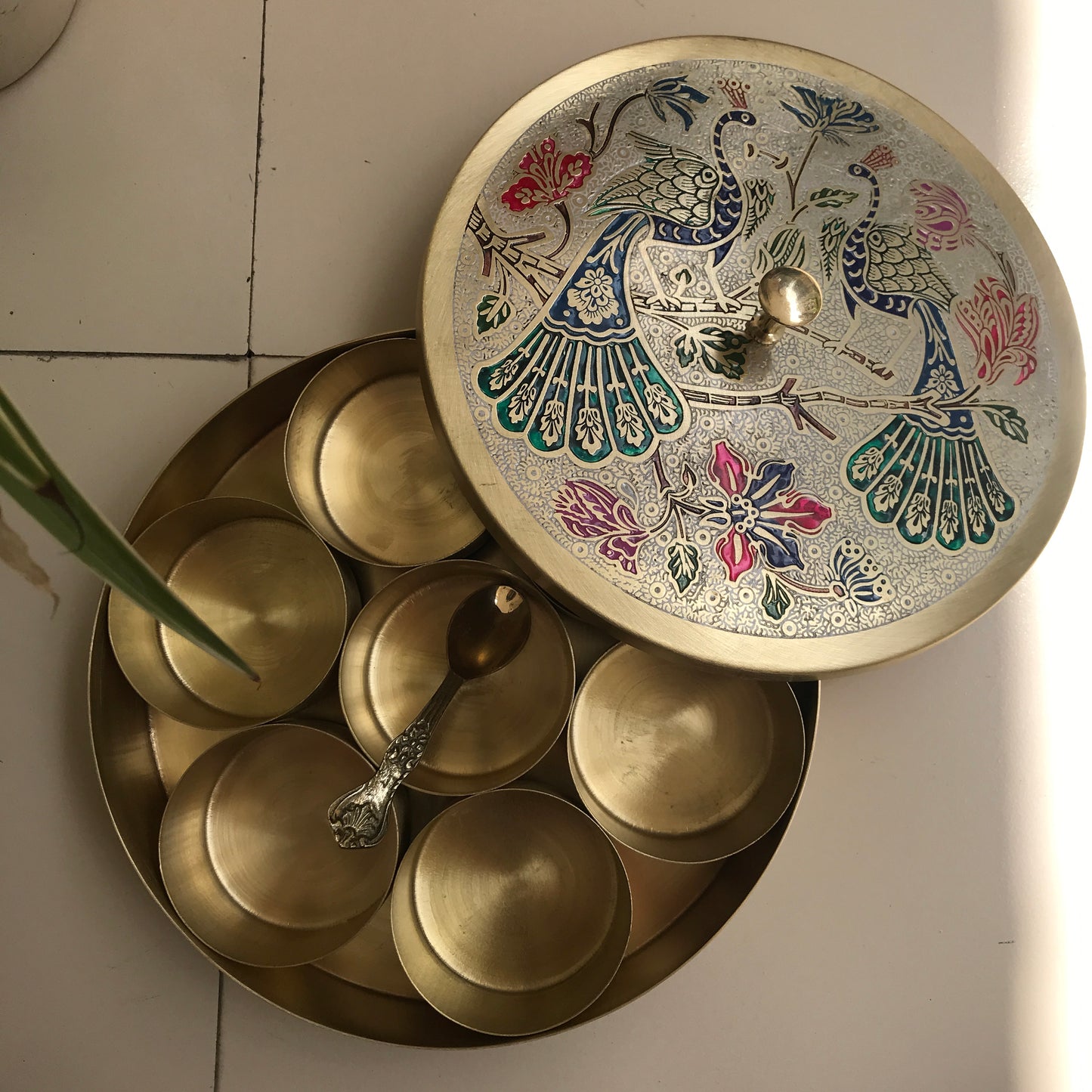 Brass Spice Box - Sama Homes