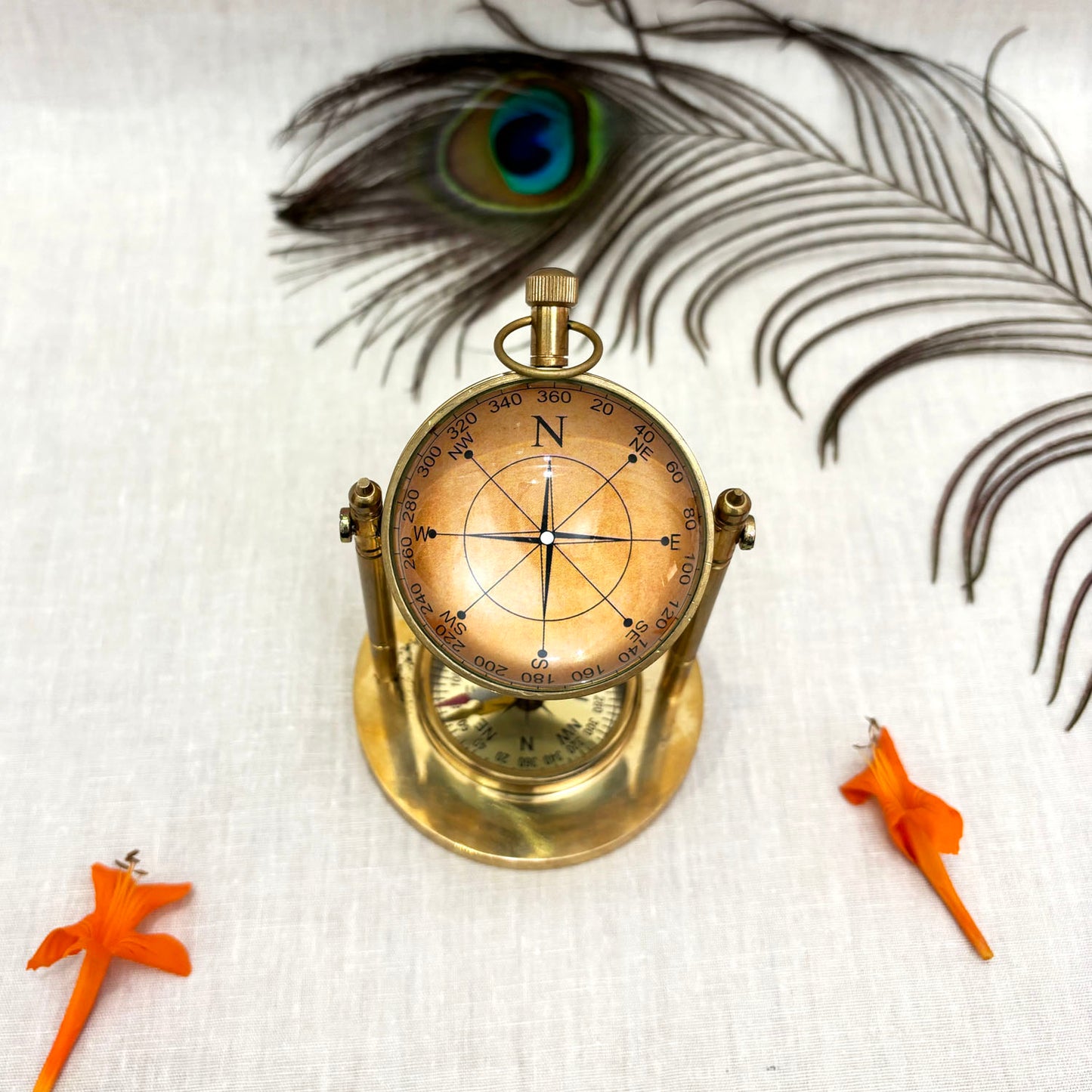 Brass Antique Design Compass