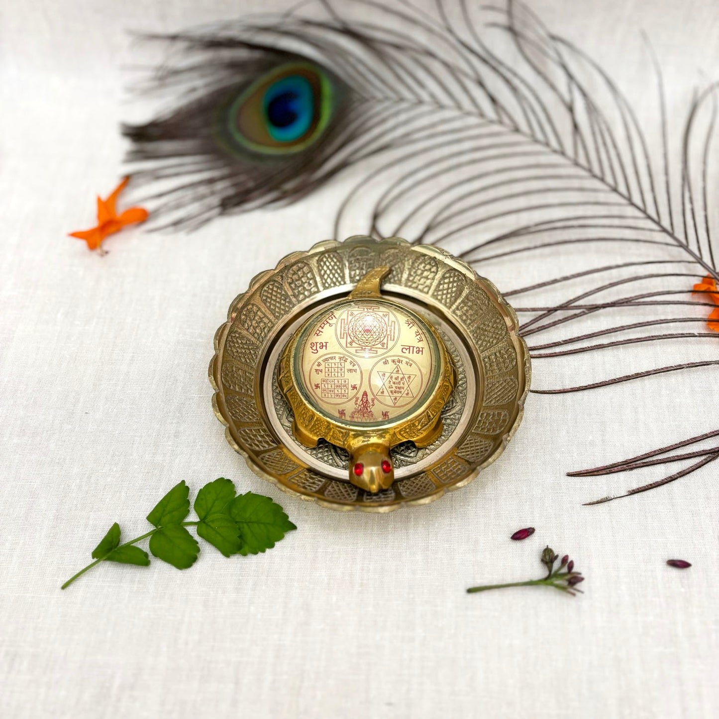 Brass Laxmi Yantra For Prosperity