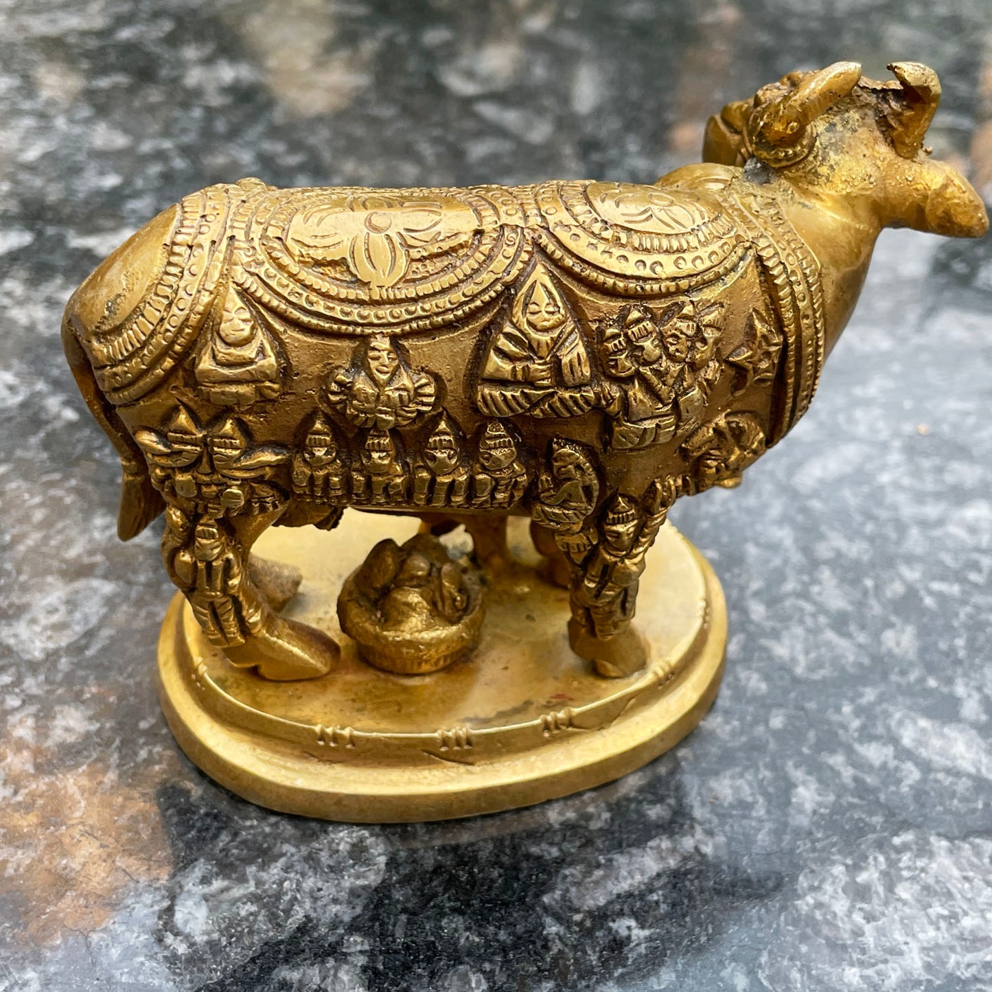 Kamdhenu Cow with elegant printed design
