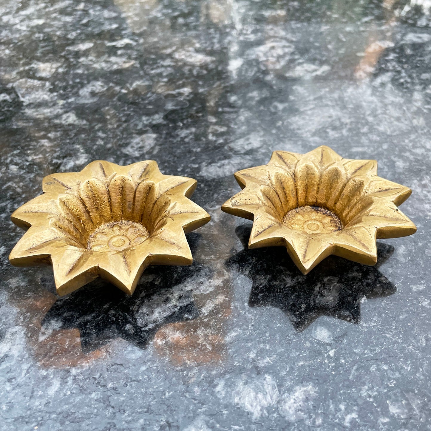 Brass Flower Diya For Pooja