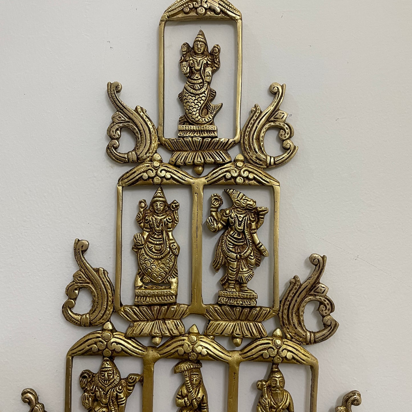 Beautiful Brass Lord Vishnu Dashavatar wall hanging 18 Inches