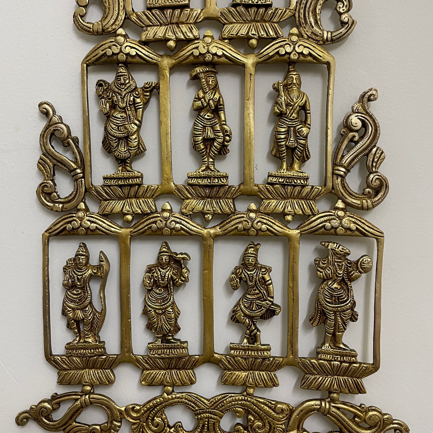 Beautiful Brass Lord Vishnu Dashavatar wall hanging 18 Inches