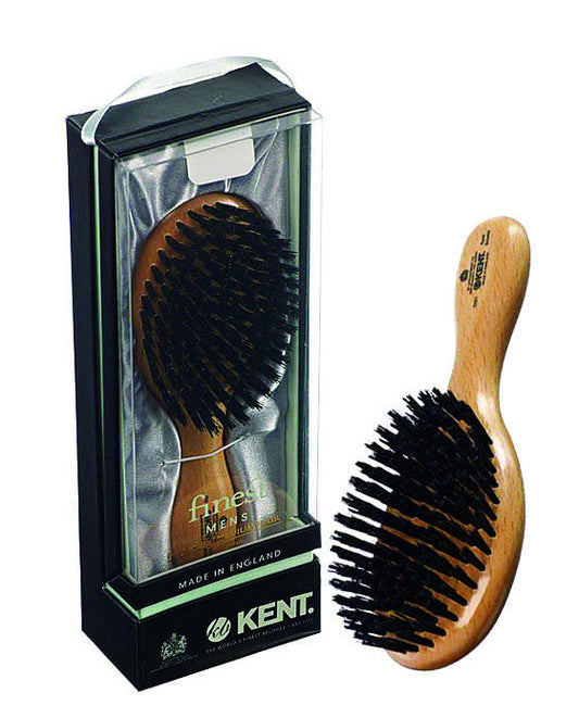 K-OG1 Kent Men's Brush, Oval Head, Black Bristles, Satinwood