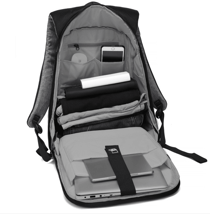 Modern Laptop backpack with charging port in bag - Sama Homes