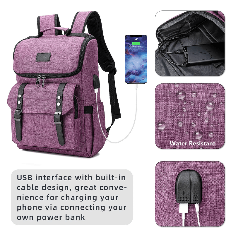 Laptop Backpack with inbuilt charging port for men and women - Sama Homes