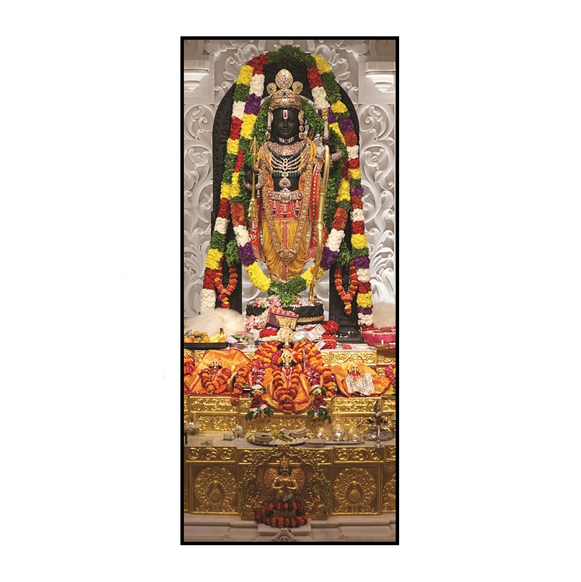 Ramlala Pran Pratishtha Premium Standee Poster 6 Feet Height - Sama Homes