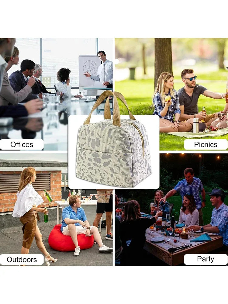 1 Pack of Ink Pattern Insulation Bag, Bento Bag, Lunch Box Bag, Outdoor Travel Ice Pack, Picnic Bag, Lunch Bag