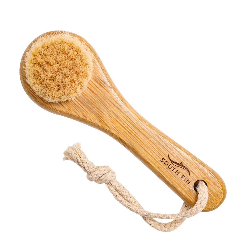 Premium Bamboo Facial Cleansing Brush – Soft Natural Horsehair for Deep Skin Cleaning & Massage