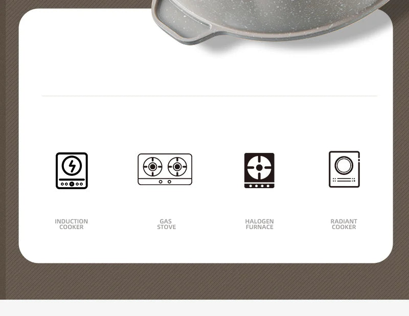 GIANXI Nonstick Pan Multifunctional Aluminum Alloy Coated With Medical Stone Wok Steak Egg Pancake Pot Set Kitchen Utensils