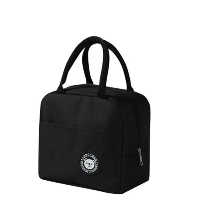 Insulated Lunch Bag Oxford Cloth Lunch Bag Insulated Lunch Box Bag with Leakproof Aluminium Foil Lining Mouth Zipper for Commute