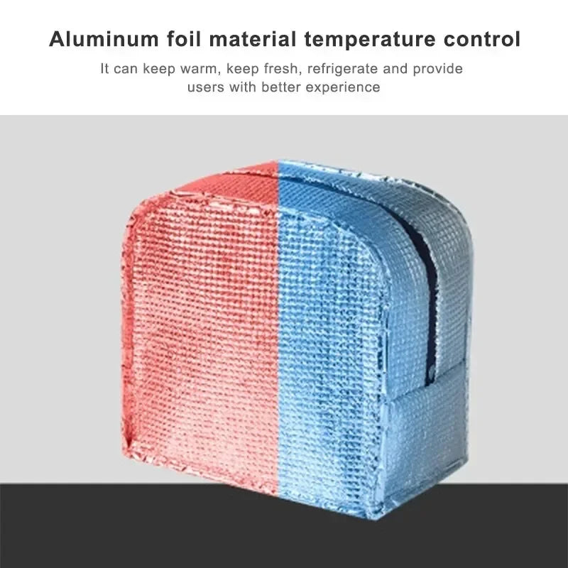 Insulated Lunch Bag Oxford Cloth Lunch Bag Insulated Lunch Box Bag with Leakproof Aluminium Foil Lining Mouth Zipper for Commute