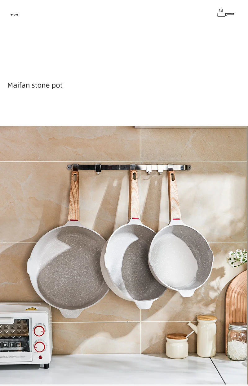 GIANXI Nonstick Pan Multifunctional Aluminum Alloy Coated With Medical Stone Wok Steak Egg Pancake Pot Set Kitchen Utensils