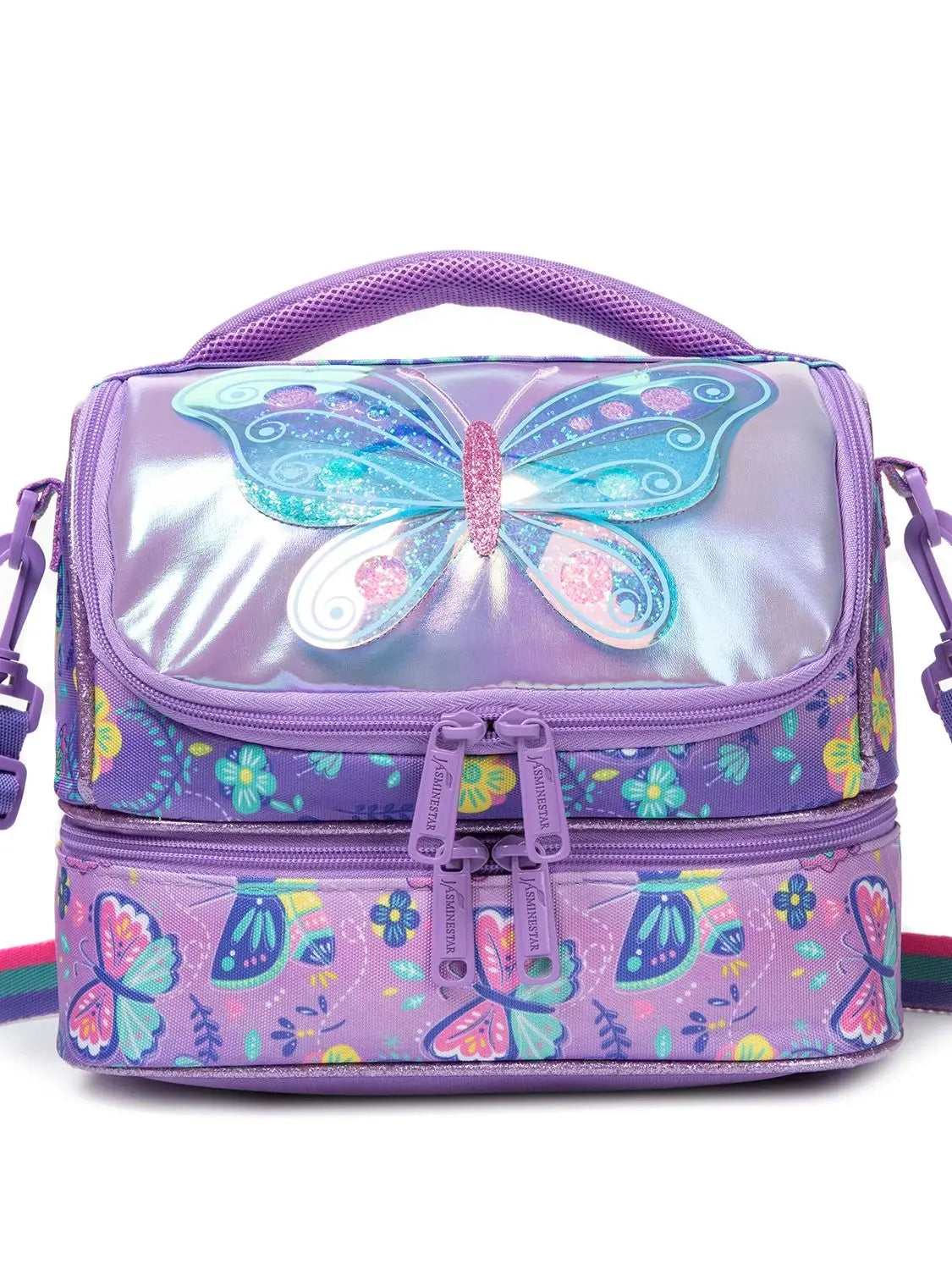 Kids Lunch Bag with Comparments for Girls Toddler School Teen Lunch Box Tote Bag Double Decker Cooler Insulated Lunch Bag