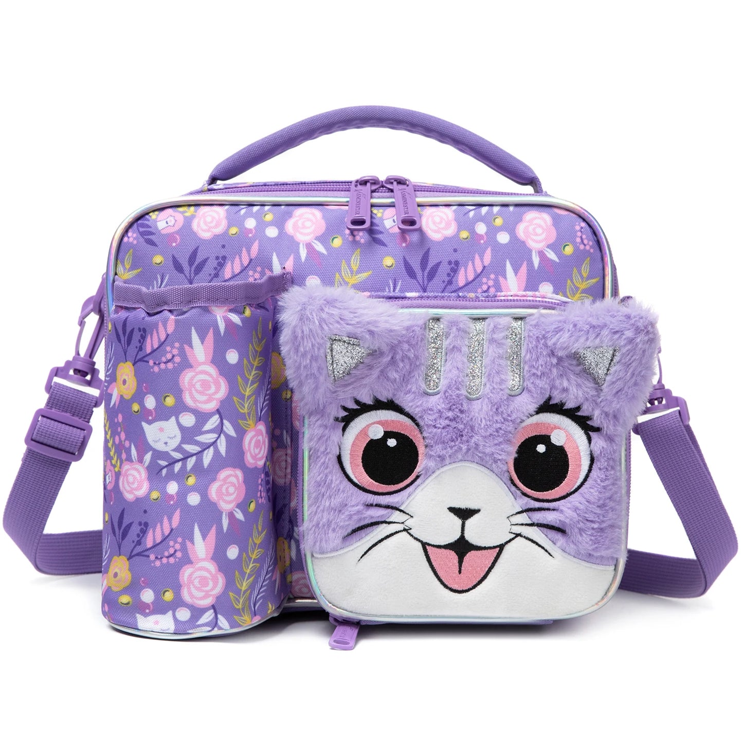 Kids Lunch Bag with Comparments for Girls Toddler School Teen Lunch Box Tote Bag Double Decker Cooler Insulated Lunch Bag