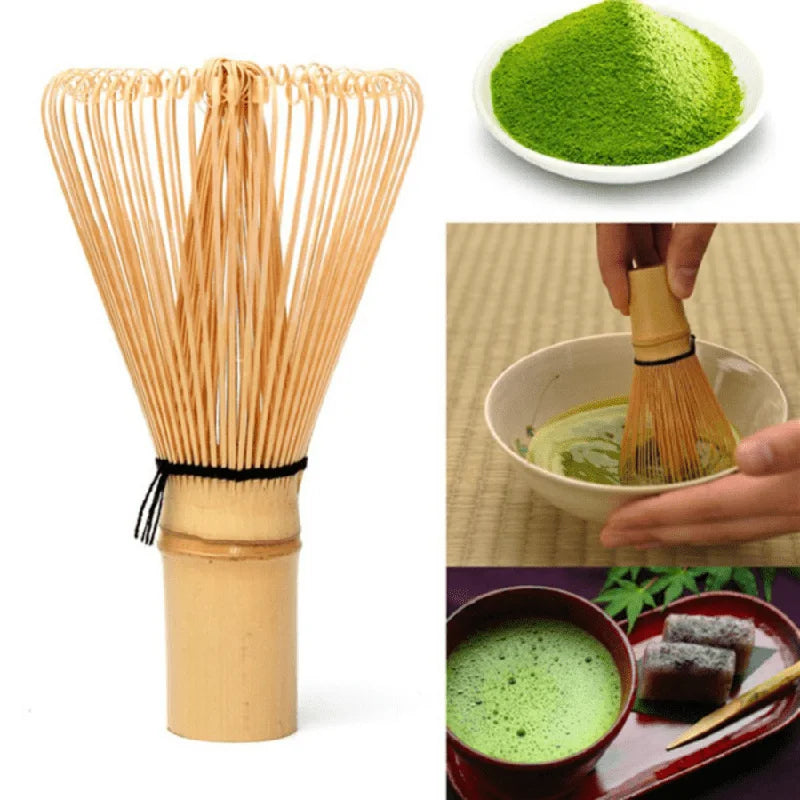 Premium Japanese Matcha Tea Set Bamboo Whisk – Green Tea Mixing & Kitchen Accessory