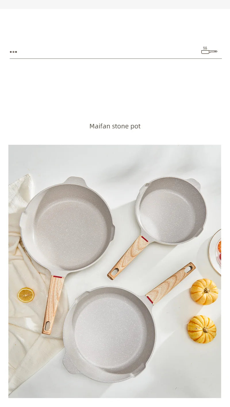 GIANXI Nonstick Pan Multifunctional Aluminum Alloy Coated With Medical Stone Wok Steak Egg Pancake Pot Set Kitchen Utensils