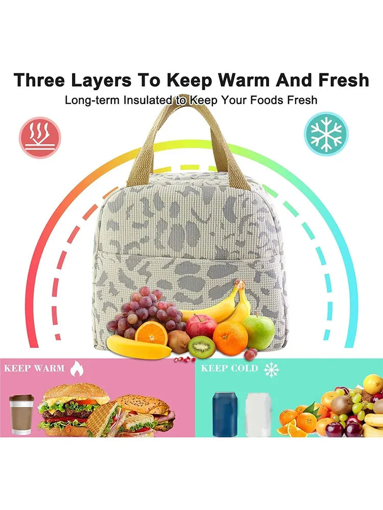 1 Pack of Ink Pattern Insulation Bag, Bento Bag, Lunch Box Bag, Outdoor Travel Ice Pack, Picnic Bag, Lunch Bag