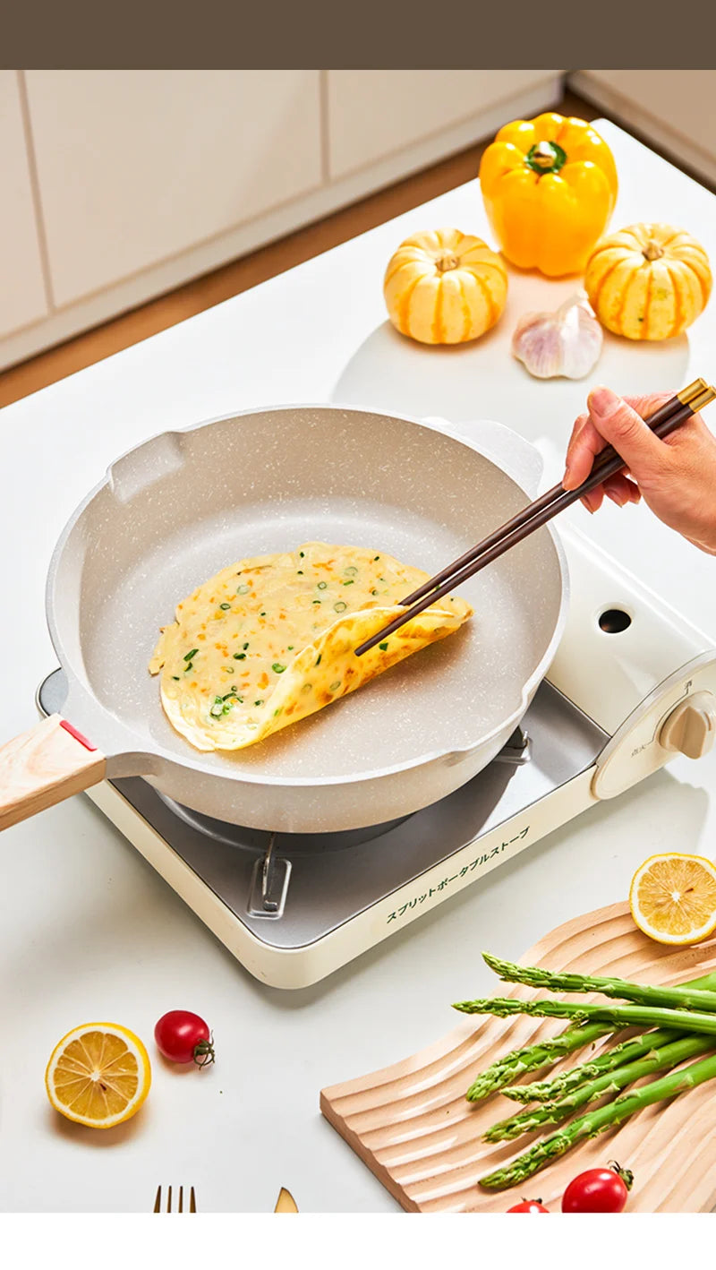 GIANXI Nonstick Pan Multifunctional Aluminum Alloy Coated With Medical Stone Wok Steak Egg Pancake Pot Set Kitchen Utensils