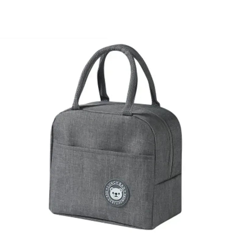 Insulated Lunch Bag Oxford Cloth Lunch Bag Insulated Lunch Box Bag with Leakproof Aluminium Foil Lining Mouth Zipper for Commute