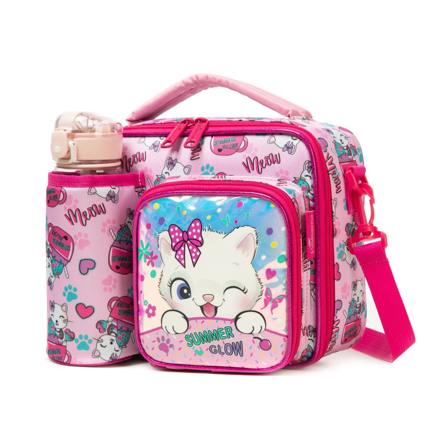 Kids Lunch Bag with Comparments for Girls Toddler School Teen Lunch Box Tote Bag Double Decker Cooler Insulated Lunch Bag