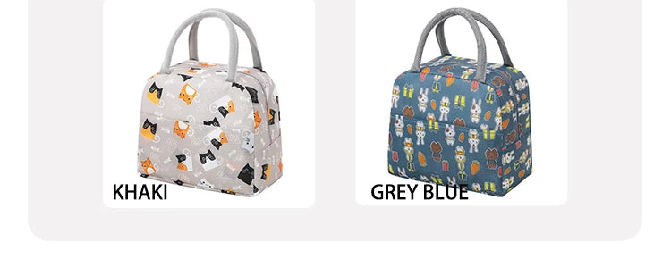 Cartoon Cute Portable Tote Lunch Box Bento Box Animal Pattern Lunch Bag Insulated Food Bag Lunch Box Bag Picnic Bag