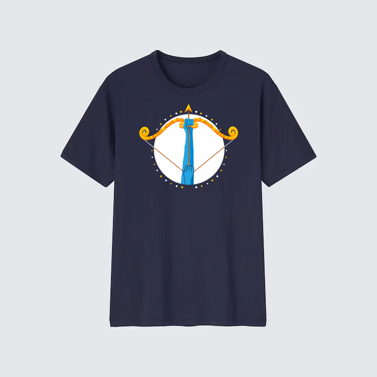 Lord Ram Bow Printed 100% cotton Oversized T-shirt - Sama Homes