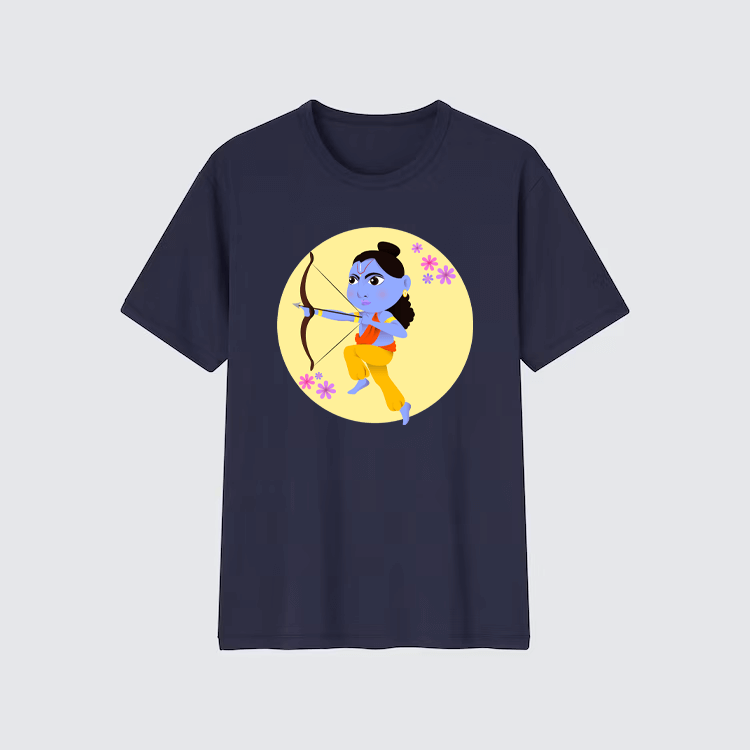 Cute Lord Ram Printed 100% cotton Oversized T-shirt - Sama Homes