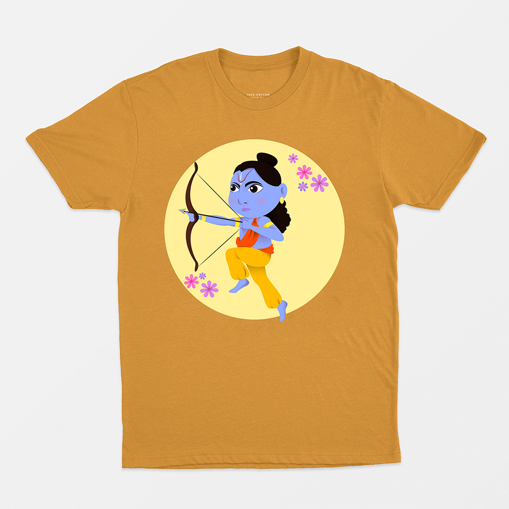 Cute Lord Ram Printed 100% cotton T-shirt - Sama Homes