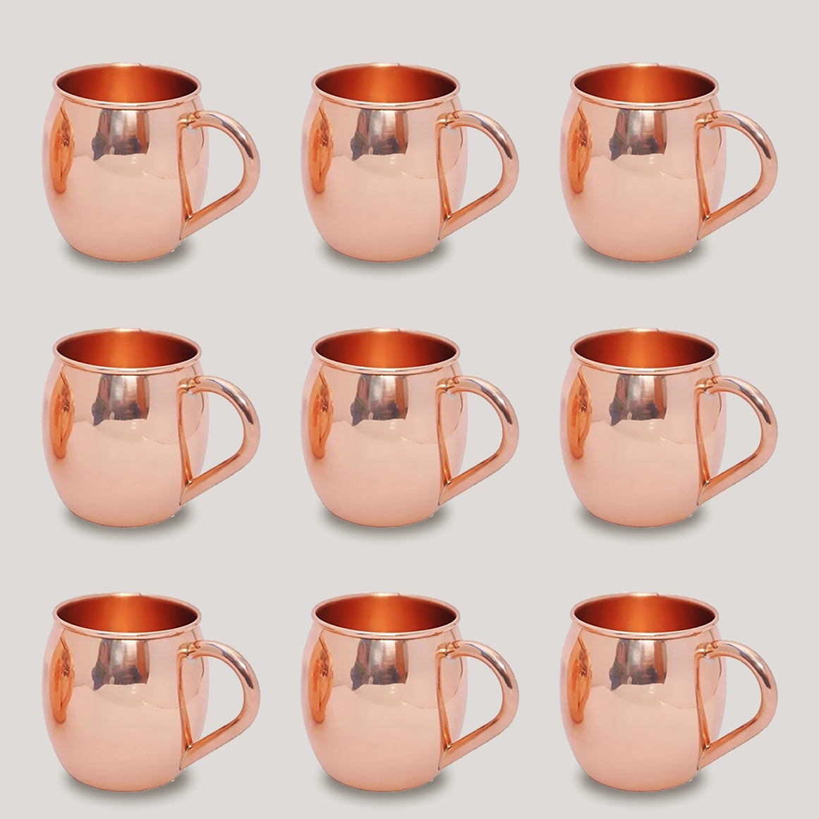 Moscow Mule Copper Mugs Plain Design| Barware | Available Set of - 4, 8, 12