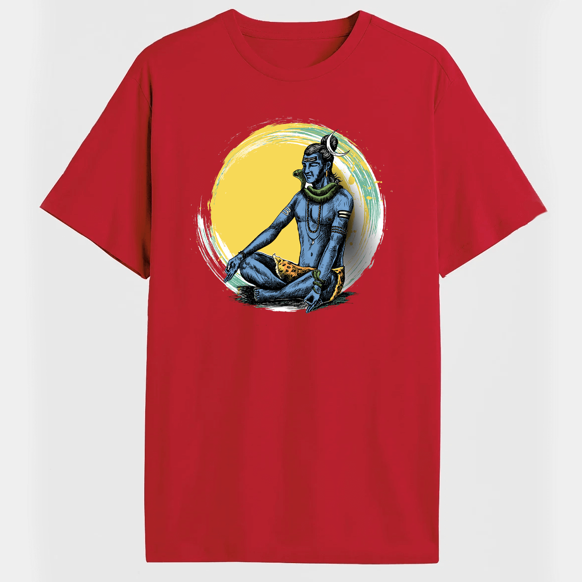 Lord Shiva Meditation Printed 100% cotton Oversized T-shirt - Sama Homes