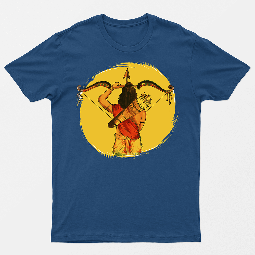 Lord Ram with bow Printed 100% cotton T-shirt - Sama Homes