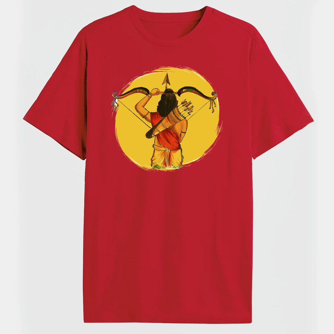 Lord Ram with Bow Printed 100% cotton Oversized T-shirt - Sama Homes