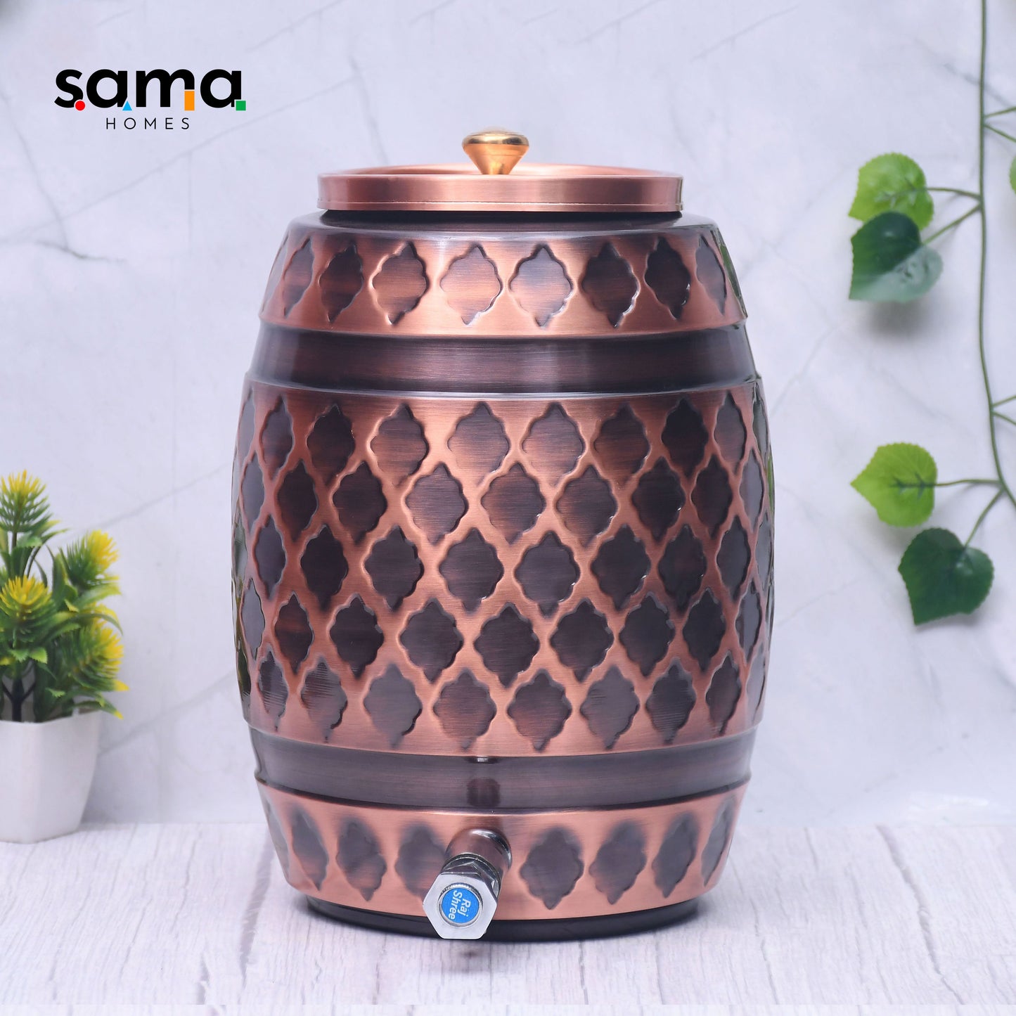 Pure Copper Water Dispenser Barrel Kangura Designed Capacity - Sama Homes