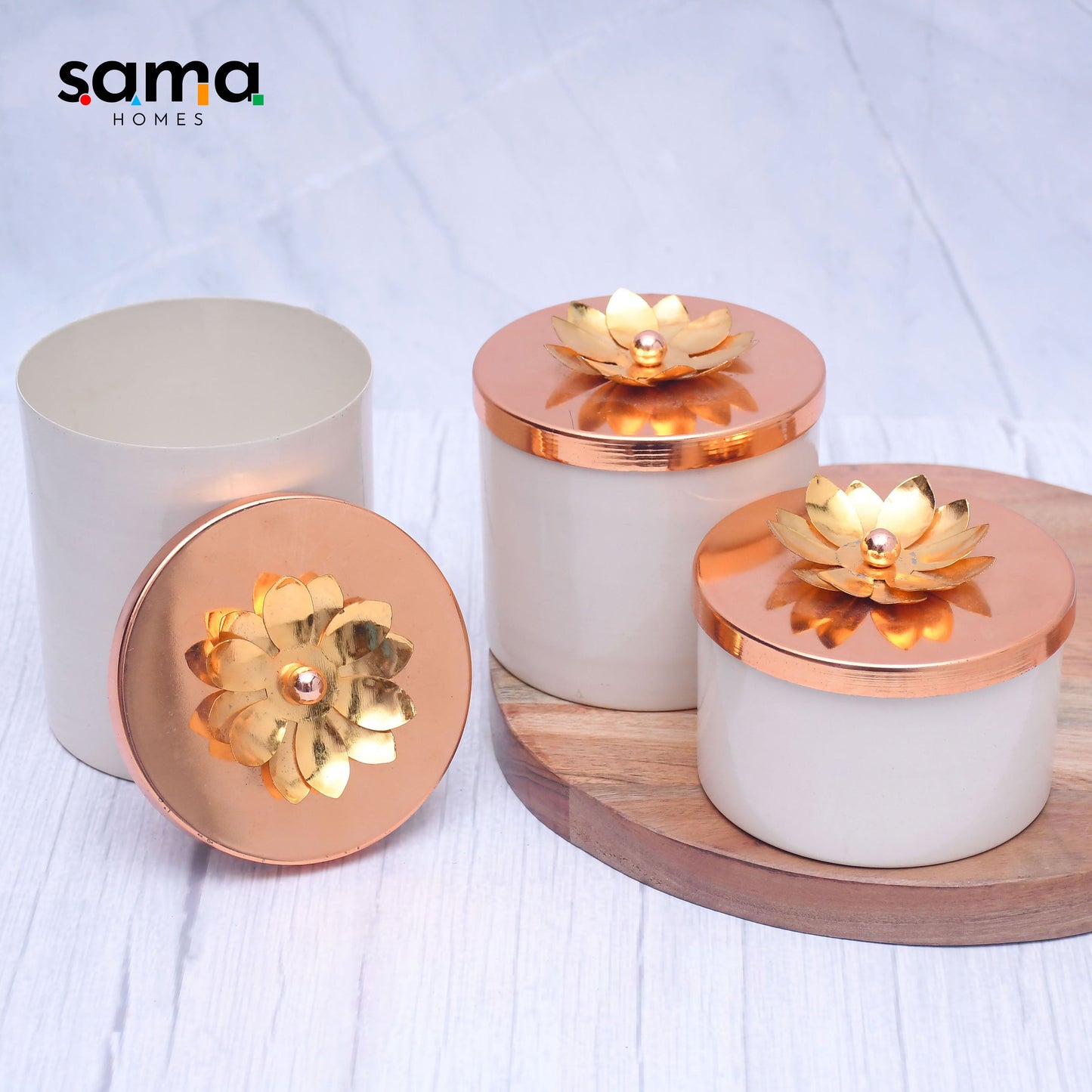 Exclusive Dryfruits Jar Containers for Home & Kitchen Storage Box Set of 3 - Sama Homes