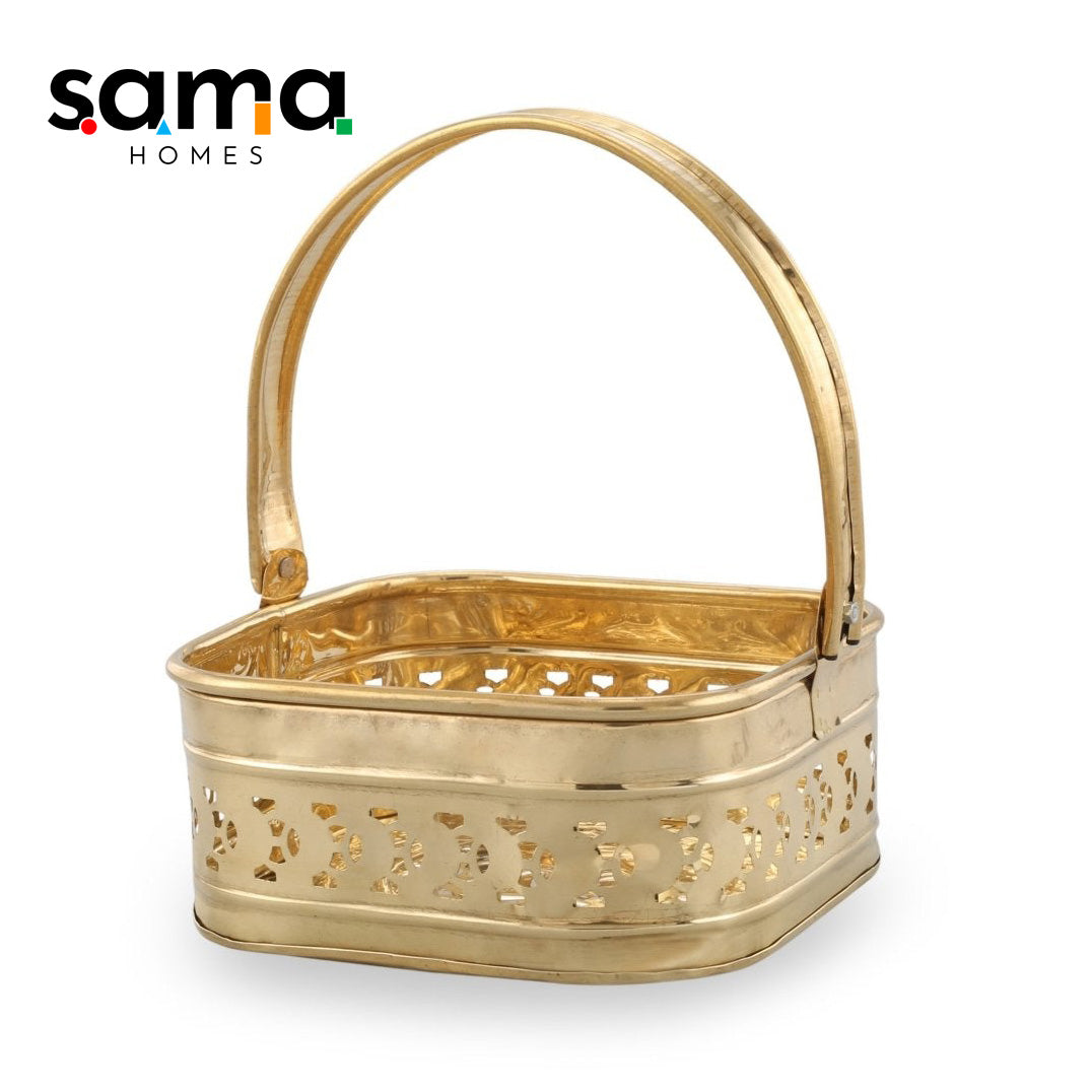 Brass Pooja / Worship Basket - Sama Homes